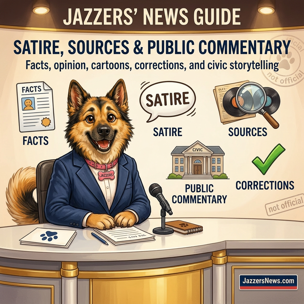 Legal disclosure and satire notice segment art